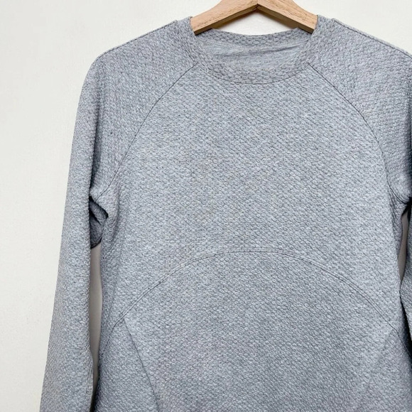 Lululemon Womens 4 Catch A Moment Crew Heathered Core  Light Grey - Picture 9 of 16